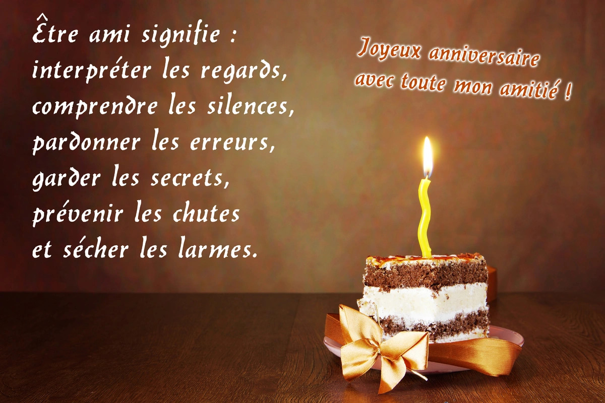 Cartes virtuelles anniversaire amitie Joliecarte