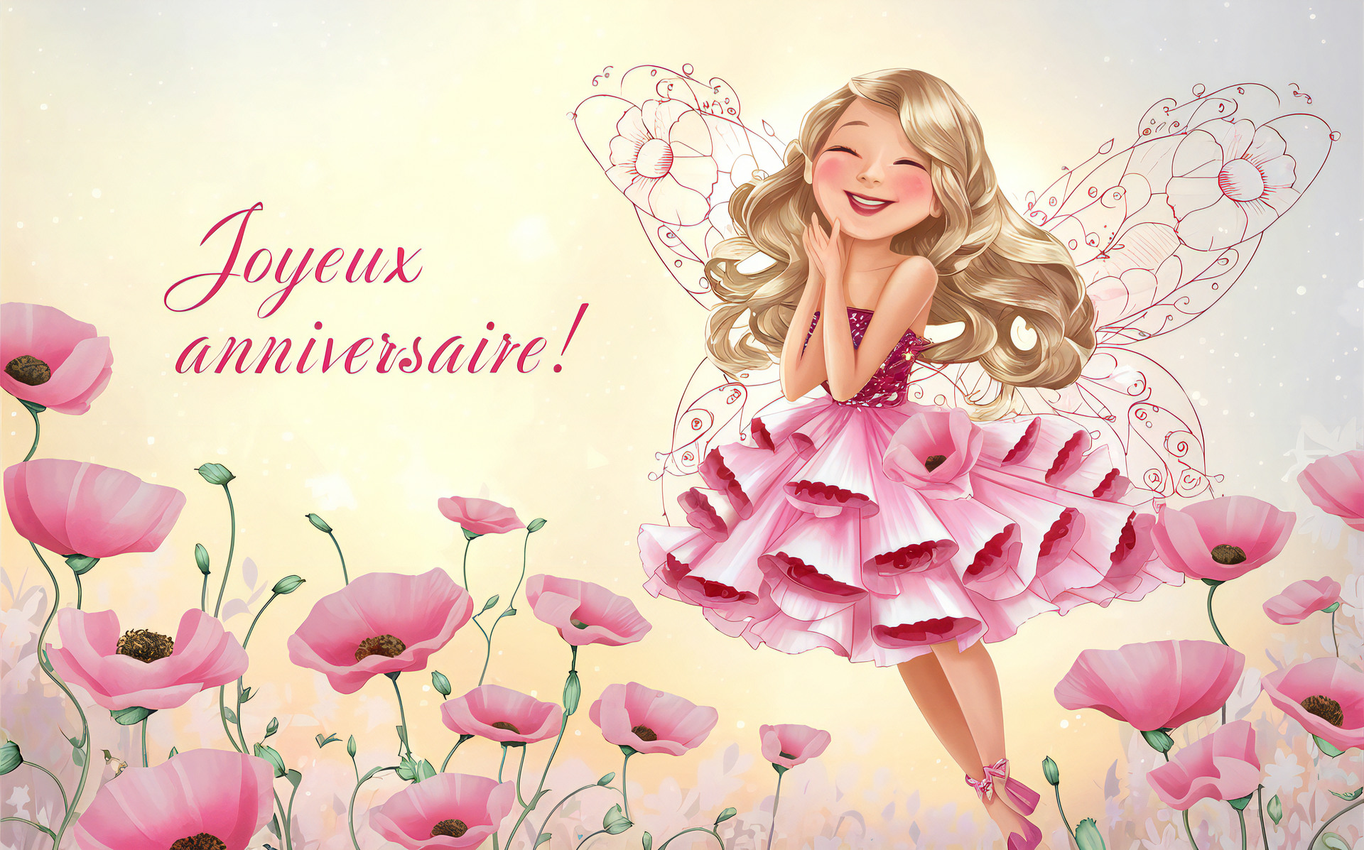 Original Femme élégant Carte Anniversaire Femme Joyeux Anniversaire Jolie Femme Carte Anniversaire Femme