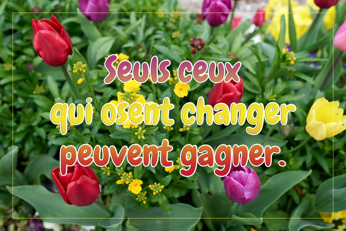 Seuls ceux __qui osent changer __peuvent gagner.