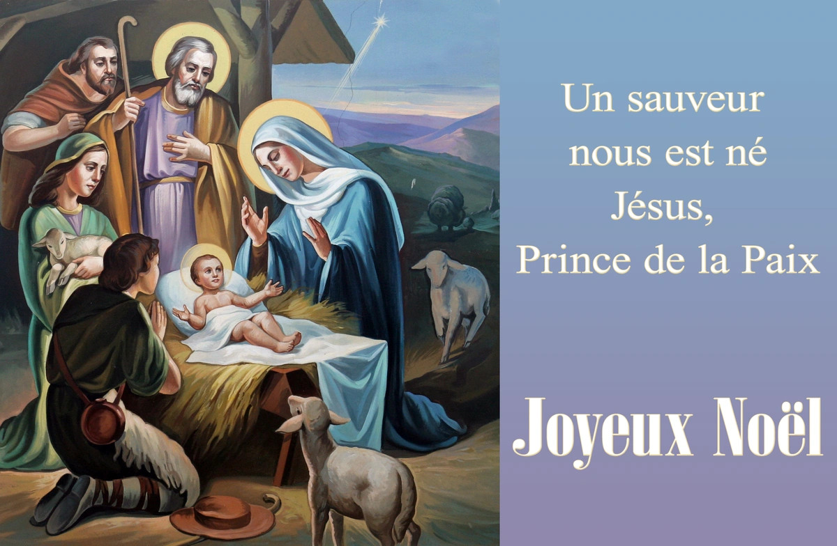 Un sauveur 
nous est né
Jésus, 
Prince de la Paix. Joyeux Noël