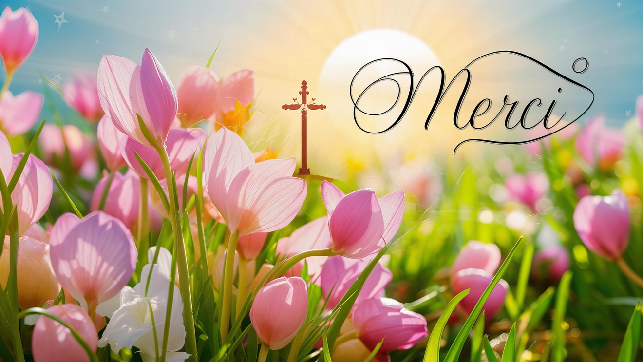 Carte virtuelle de remerciement pour Pâques avec motifs et couleurs traditionnels