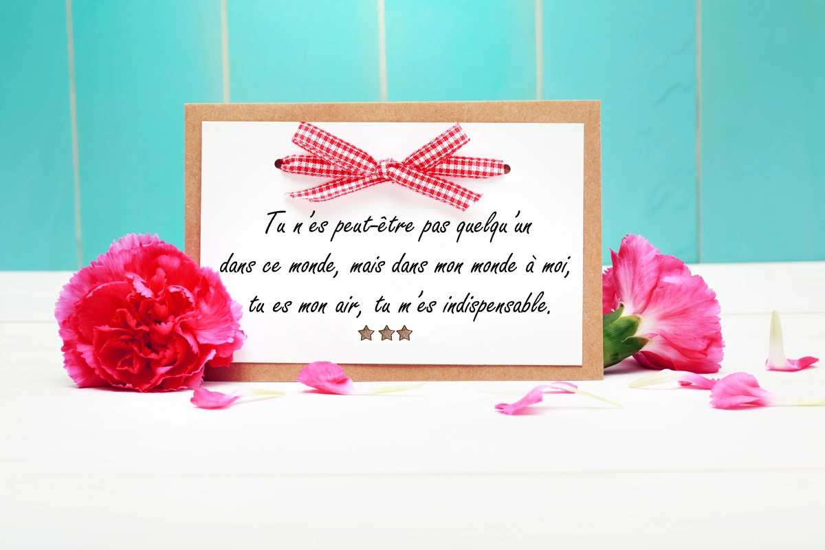 Carte virtuelle de remerciement ornée d'un bouquet coloré et mot Merci