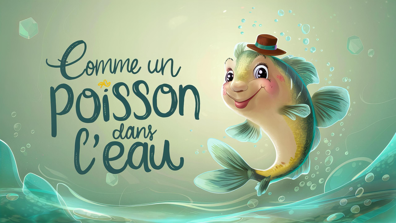 Carte virtuelle humouristique avec poisson souriant pour Poisson d'Avril