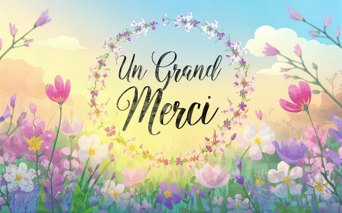 Carte virtuelle gratuite «Un Grand Merci» pour exprimer sa reconnaissance